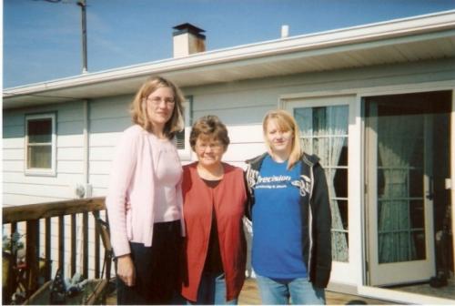 daughter - Leslie, mom, and me