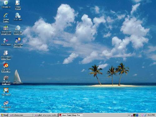 desktop background - I chose this because of it's tranquility.