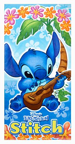 Beach towel of Stitch - I love the cartoon Lilo and Stitch with the alien experiments!