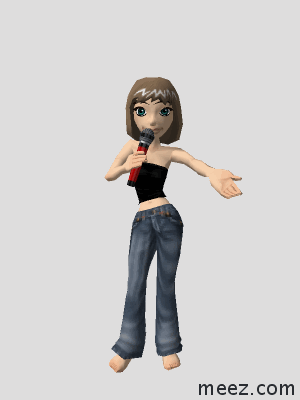 Karaoke Singer - This is My Meez image. With Meez, you can create your own animated image to use as your avatar, or just to add to your profile page or anywhere you want. I thought it was cool so I created one and added it here. You can sign up and create your own if you want. The page is at http://www.meez.com/ Just tell them kelly60 sent you.