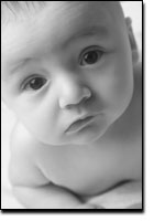 baby - Baby in black and white.