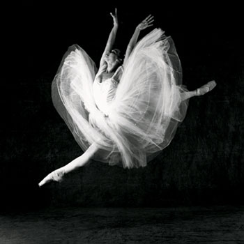 ballet - A ballerina in black and white.