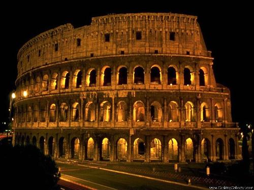 colosseo - a beautiful night view of the italian colosseo in Rome. it's great.