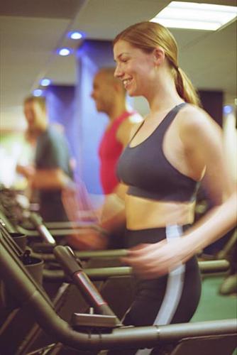 fitness - exercising at a fitness club