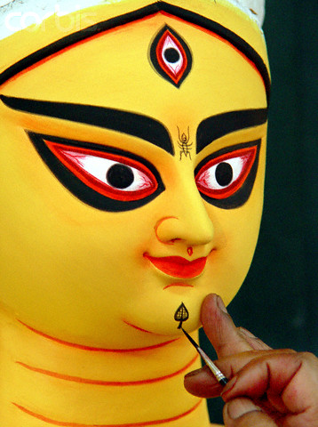 Durga Puja - Bengal's very own Festival Durga Puja.Four days of festival bring merriment, joy, love, respect, and a year long wait! Kolkata comes alive in the festive season, with lots of illumination, pandals, roadside foods, traffic, noice, and dhakis.