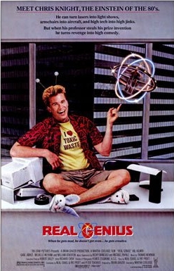 Real Genius - Movie poster for 80s movie real genius starring a young val kilmer