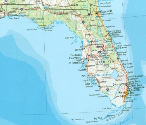 Florida - map of state