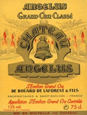 Chateau Angelus - A famous wine from Bordeaux france. Angelus is a special wine from the Saint Emillion region of Bordeaux and is a merlot based wine that is among the elite in the world.
