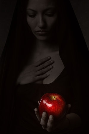 Memories - Portrait of a model holdin ang apple.