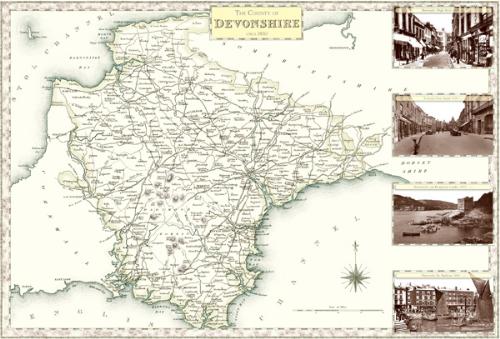 devon - map of devon