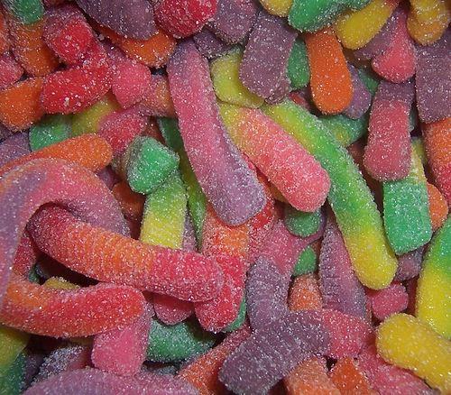 sour - sour gummy worms