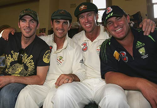 Retirees - Great Australian players:  D Martyn, J Langer, G Mcgrath and S Warne, they all retired after 5-0 Ashes win