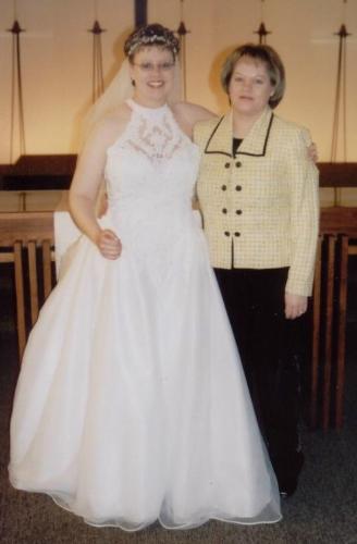 Me & Mom on Wedding Day - Just a picture of me and my mom on my wedding day. She is just a little stressed out as you can tell in the picture! Ha! Ha! Ha!