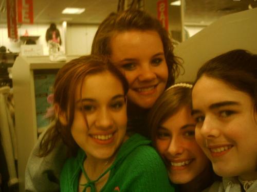 me, teona, skye, and savannah... friends!!! - me and my friends on a day at the mall