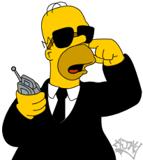 Homer - Homer Simpsons man in black