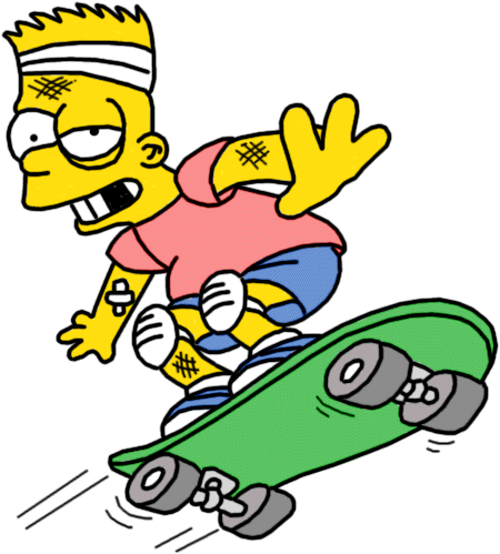 Bart - Bart Simpson on skateboard.