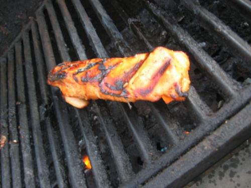 jessicas chicken - me and jessica were gonna go camping and she decided to grill some chicken. it was very good.