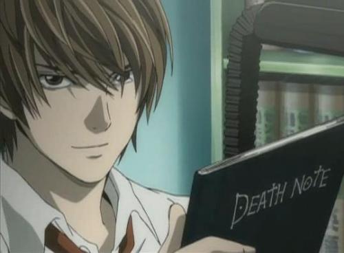 Light& Death Note - Light have in his hand Death Note