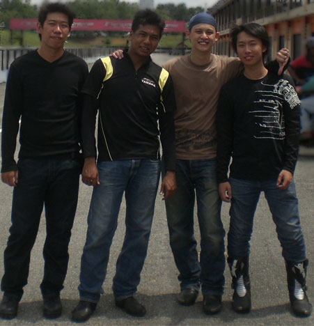 The four muskeeters on track - Four idiots riding the track for the day, no disturbia...