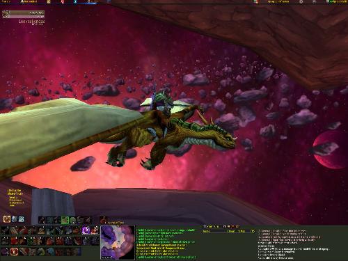 World of warcraft screenshots - A picture of my warrior riding down the cavern of time