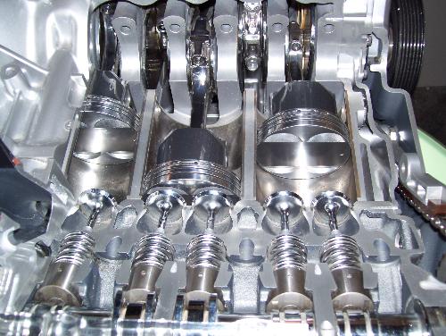 Pistons - Internal view of an engines pistons