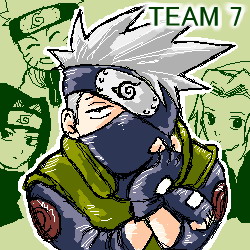 Team Seven,Never Love! - The key men in Naruto:Naruto,of course,Sakura,Sasuke and a man who always hide his face under a mask^_^