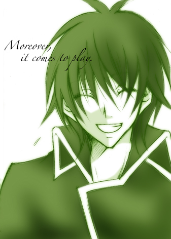 oamazaki Sagaru of Gintama - Yamasaki Sagaru,a offical who is addicted in badminton.This photo is also found on a forum on Gintama on baidu.com.