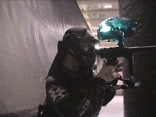 paintball player - paintball player at the bunker