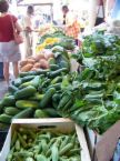 Rivermarket in Little Rock Arkansas - This is a photo of the produce at the River market in downtown LIttle Rock. The farmer's market is there on Tuesday and Saturday during the growing season. There is an inside market that sells meats and other things that is open year round