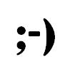wink smilie emoticon - wink smilie emoticon flirt semicolon dash bracket