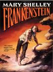 frankenstein by mary shelley - a poster of the book cover of frankenstein by mary shelley