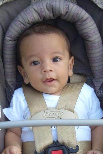 Jay Jay  - We went out to one of Steves football practices, he is 3 1/2 months in this picture.