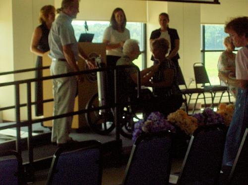 My official pinning! - Myself being handed (pinned) the nursing profession, by a former nurse/teacher of nursing from Providence School of Nursing and Mount Carmel School of Nursing, who is 96 years old!