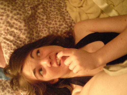 being comfortable in my own skin - looking nervous and yarg!