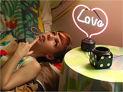 love - she thinks of love..