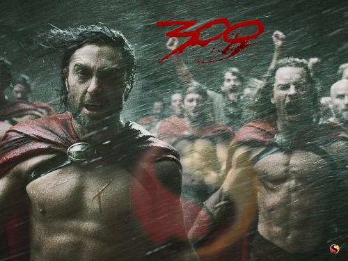 300 - This is when all the soldiers see the persian troops dying in storm