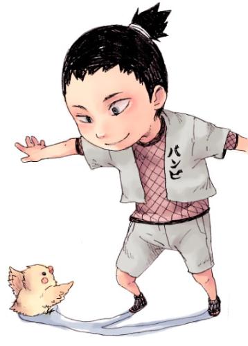 Shikamaru and Chibi - This image it telling you how to control a chibi's action.