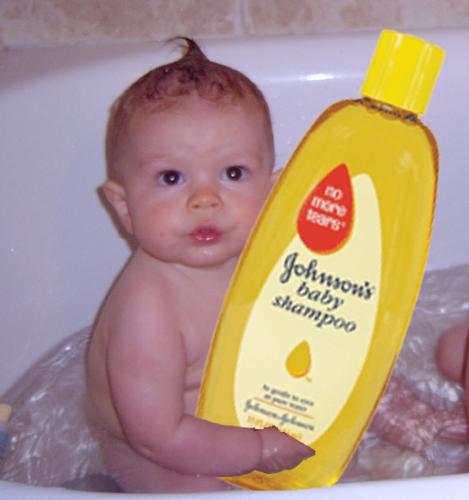 shampoo - baby taking a bath with her favorite shampoo. :-)