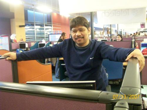 in my work station - call center work station