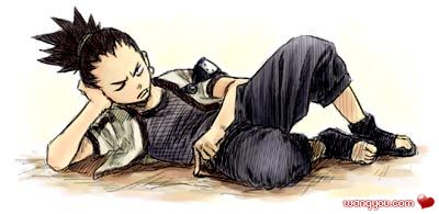 Laziness Is The Label of Shikamaru - Besides Gaara,Shikamaru is No.2 male character I like in Naruto.