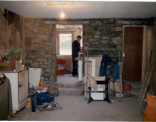 Cottage renovations - 2 - Just making some coffee here to get a break. Units not yet fitted into kitchen