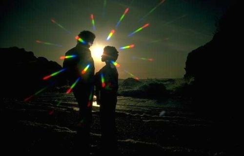 lovers in love - a perfect love affair with all the privacy they need and the heated affection between them.