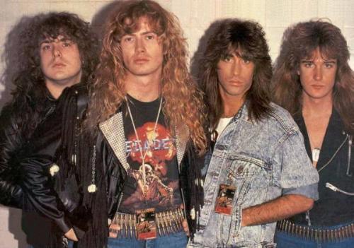Megadeth - Megadeth (1986 - 1989). From left to right: Chuck Behler, Dave Mustaine, Jeff Young, David Ellefson