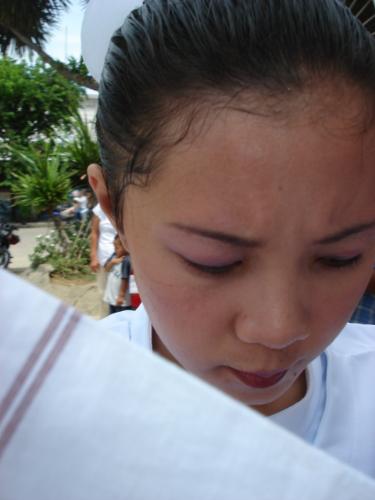 wife - during the capping ceremony of my wife