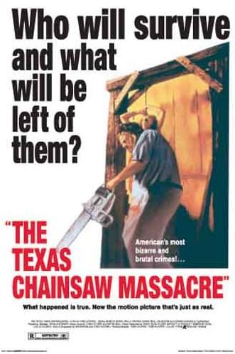 The Texas Chainsaw Massacre - The Texas Chainsaw Massacre original white poster