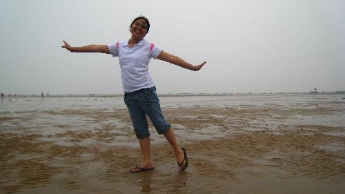 ballet on the sand - company outing, shandong china