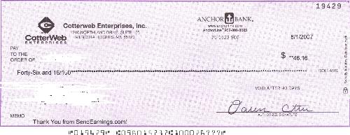Send Earnings payment - Send Earnings paid me this month! Just for reading emails and taking surveys.