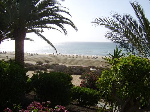 costa calma beach - this is another view of costa calma's beautiful beach. slightly windy at times, but you would be troubled to find a more beautiful beach anywhere in the world.