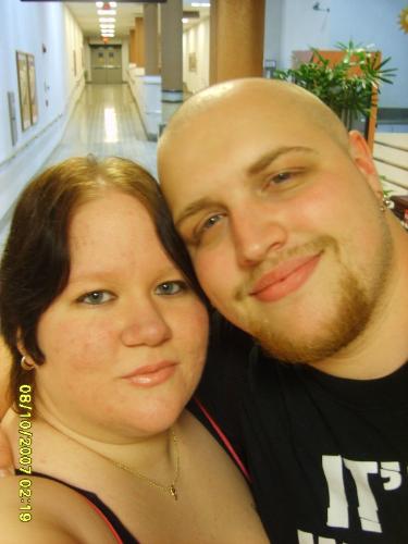 Me and the love of my life, Donnie - Me and the love of my life, Donnie, at the hospital on our way up to see our son