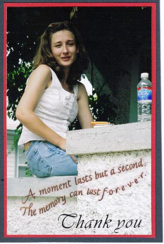 Yes this is me - This is a pic my mother in law to of me a couple of summers ago when I took hubby back to see his dad in Nebraska